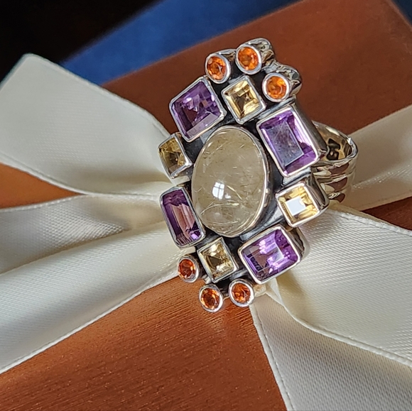 NICKY BUTLER RAJ COLLECTION LIMITED EDITION Quartz Amethyst NB Designer Ring NWT - Picture 8 of 15